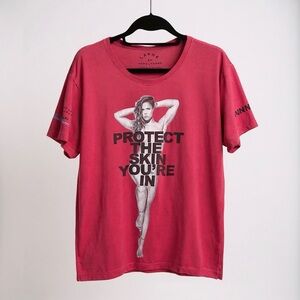 Marc Jacobs x Ronda Rousey Protect The Skin You’re In Tee Shirt Red Sz Large